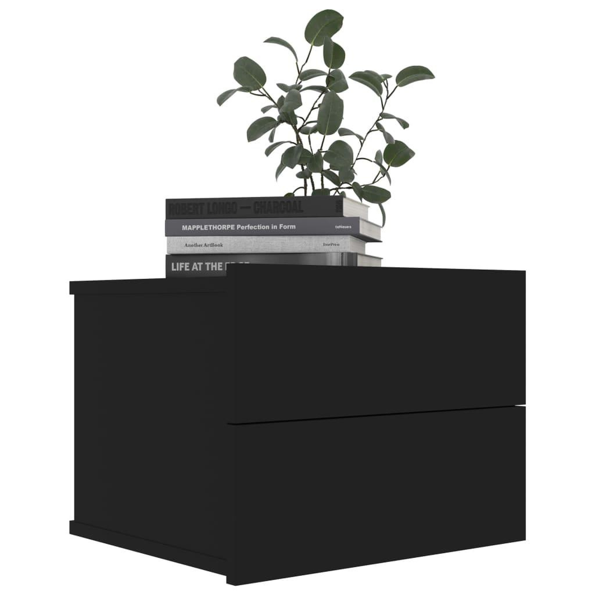 Voir la diapositive 3 : VIDAXL Table de chevet Noir 40x30x30 cm Bois d'ingenierie