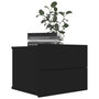 Voir la diapositive 3 : VIDAXL Table de chevet Noir 40x30x30 cm Bois d'ingenierie