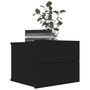 Voir la diapositive 3 : VIDAXL Table de chevet Noir 40x30x30 cm Bois d'ingenierie