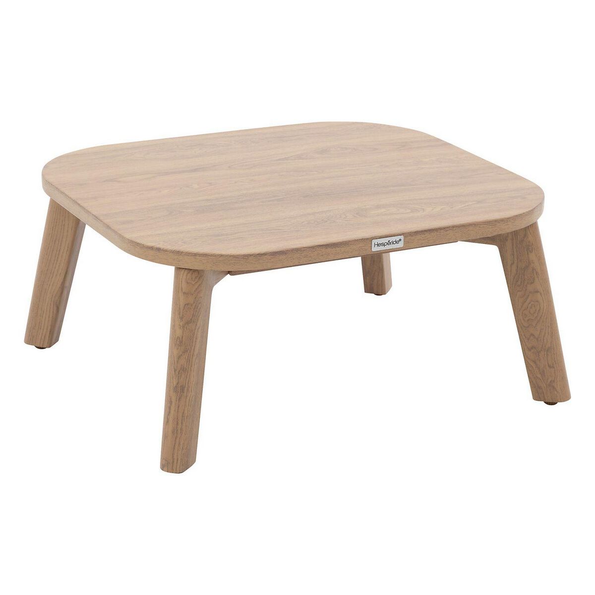 HESPERIDE Table basse de jardin rectangulaire en aluminium effet bois MANISSA - Marron