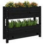 Voir la diapositive 4 : VIDAXL Jardiniere Noir 77x25x66 cm Bois massif de pin