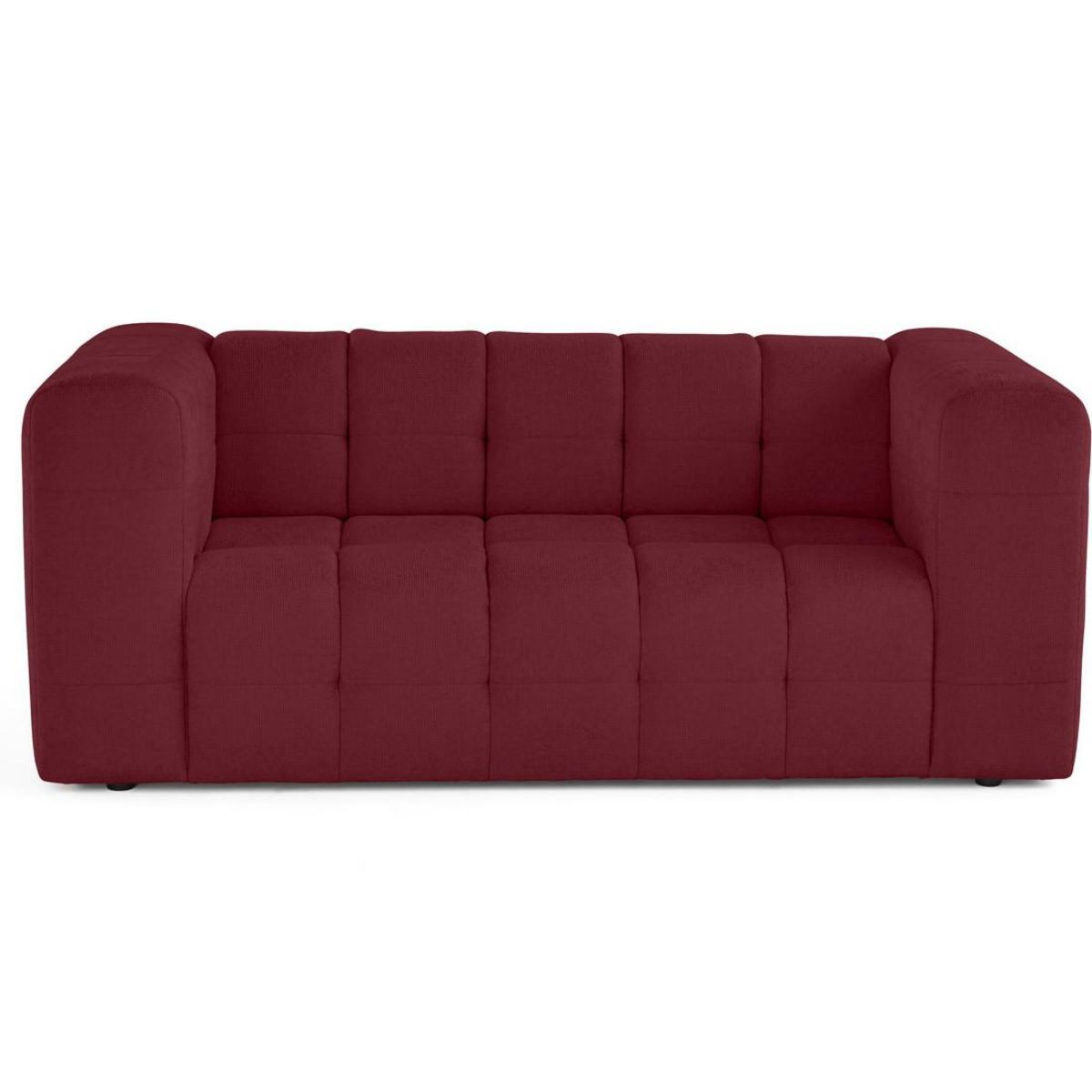 LISA DESIGN Suzano - canapé droit 2 places en tissu texturé