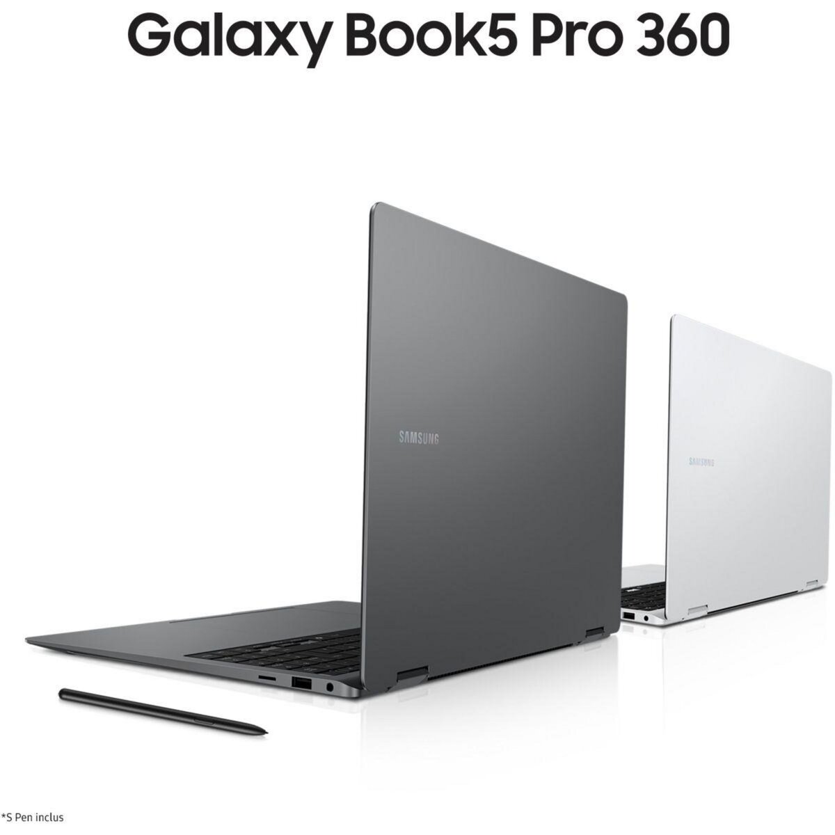 Samsung Ordinateur portable Galaxy Book5 Pro 360 Copilot+ PC Gris