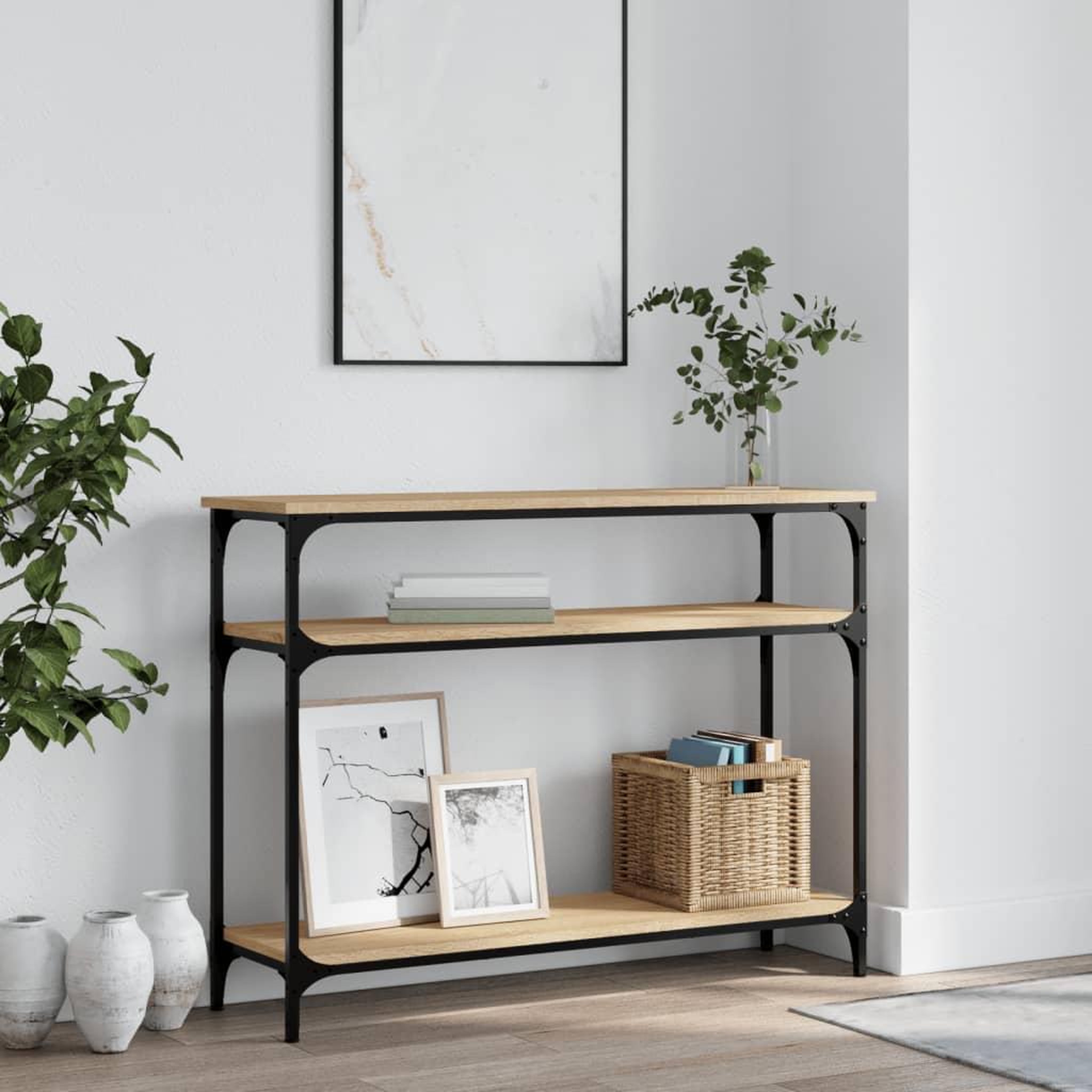VIDAXL Table console chene sonoma 100x29x75 cm bois d'ingenierie