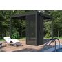 Voir la diapositive 3 : Panneau brise-vue Aluminium Pergola Bioclimatique OMBREA® - largeur 1 m - Anthracite - ventelles verticales