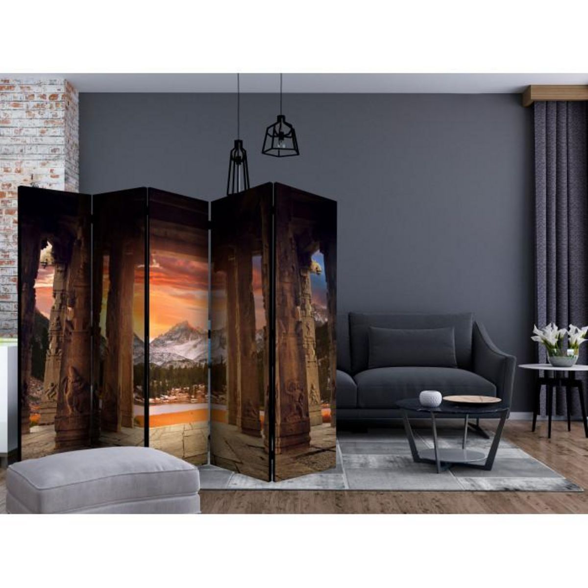 Paris Prix Paravent 5 Volets  Trail of Rocky Temples  172x225cm