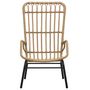 Voir la diapositive 2 : VIDAXL Chaise de jardin Resine tressee Marron clair