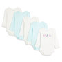 Voir la diapositive 1 : INEXTENSO Lot de 5 bodys manches longues en coton bébé 