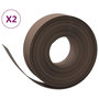 Voir la diapositive 2 : VIDAXL Bordures de jardin 2 pcs marron 10 m 15 cm polyethylene