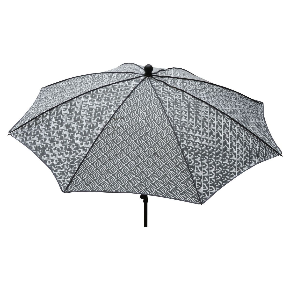 Jardin Privé Parasol smart rond 240cm gris zinc DANEMARK