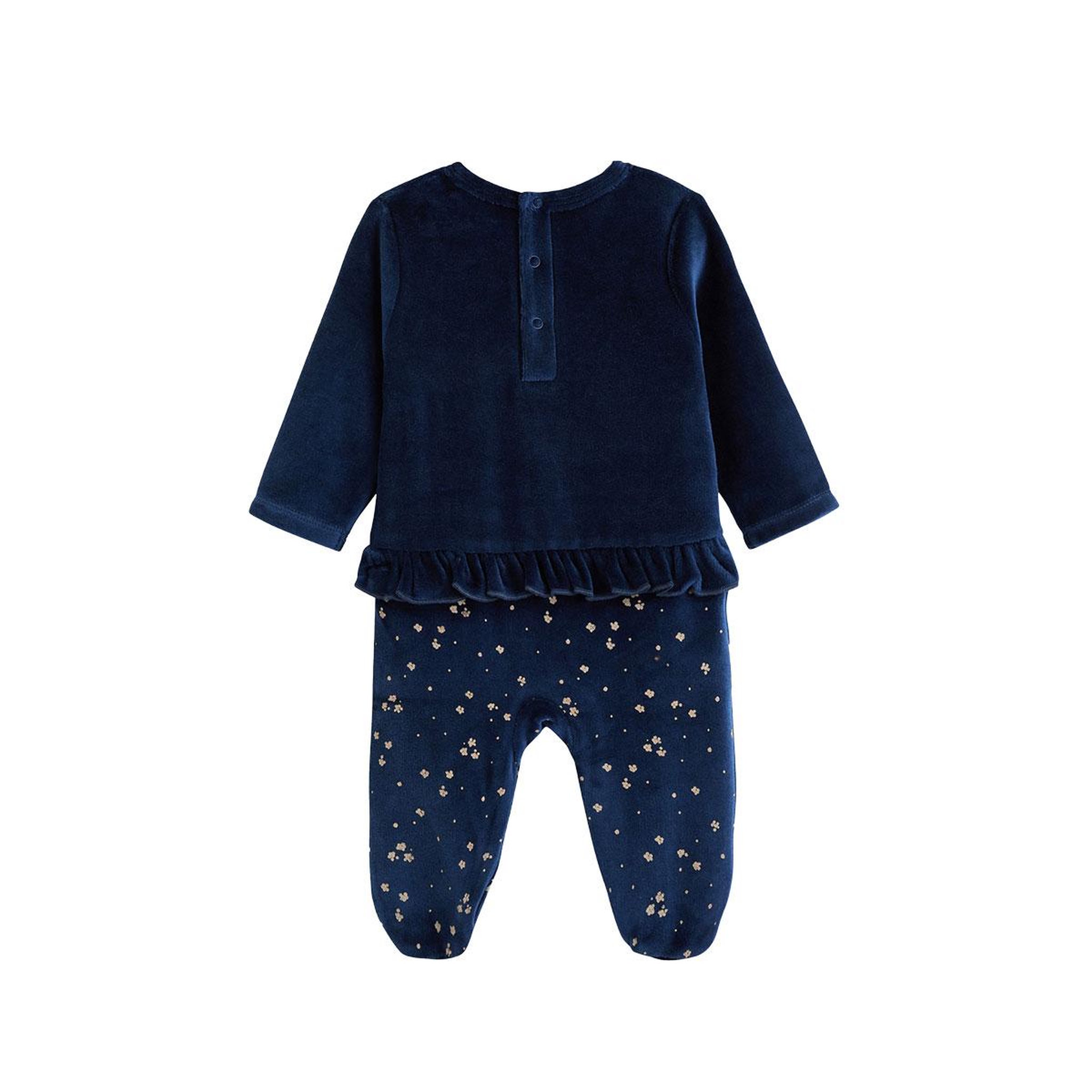 Voir la diapositive 2 : PETIT BEGUIN Pyjama bébé en velours ollie