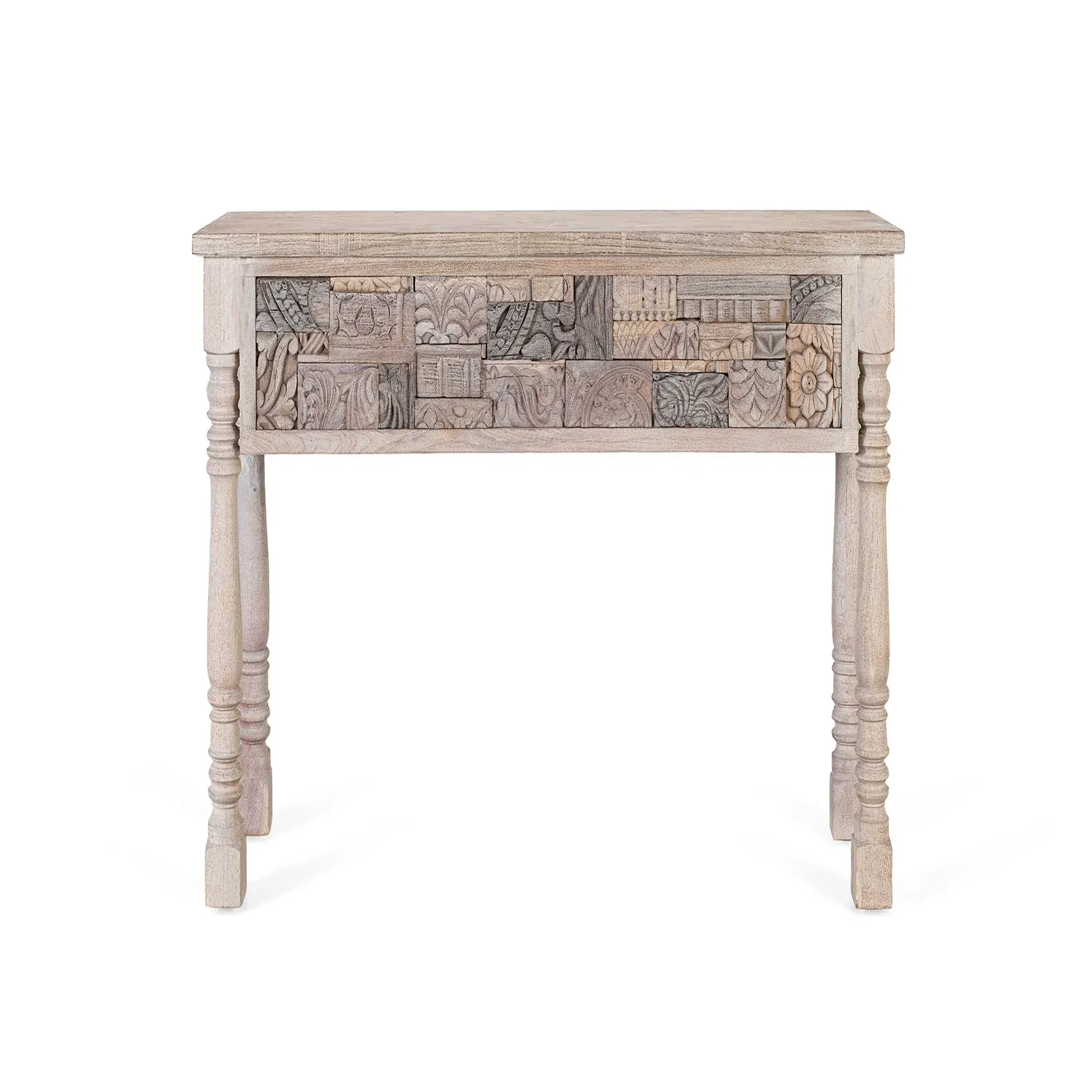 GINER Y COLOMER SL Console en bois de chêne récupéré 120cm style boho ethnique