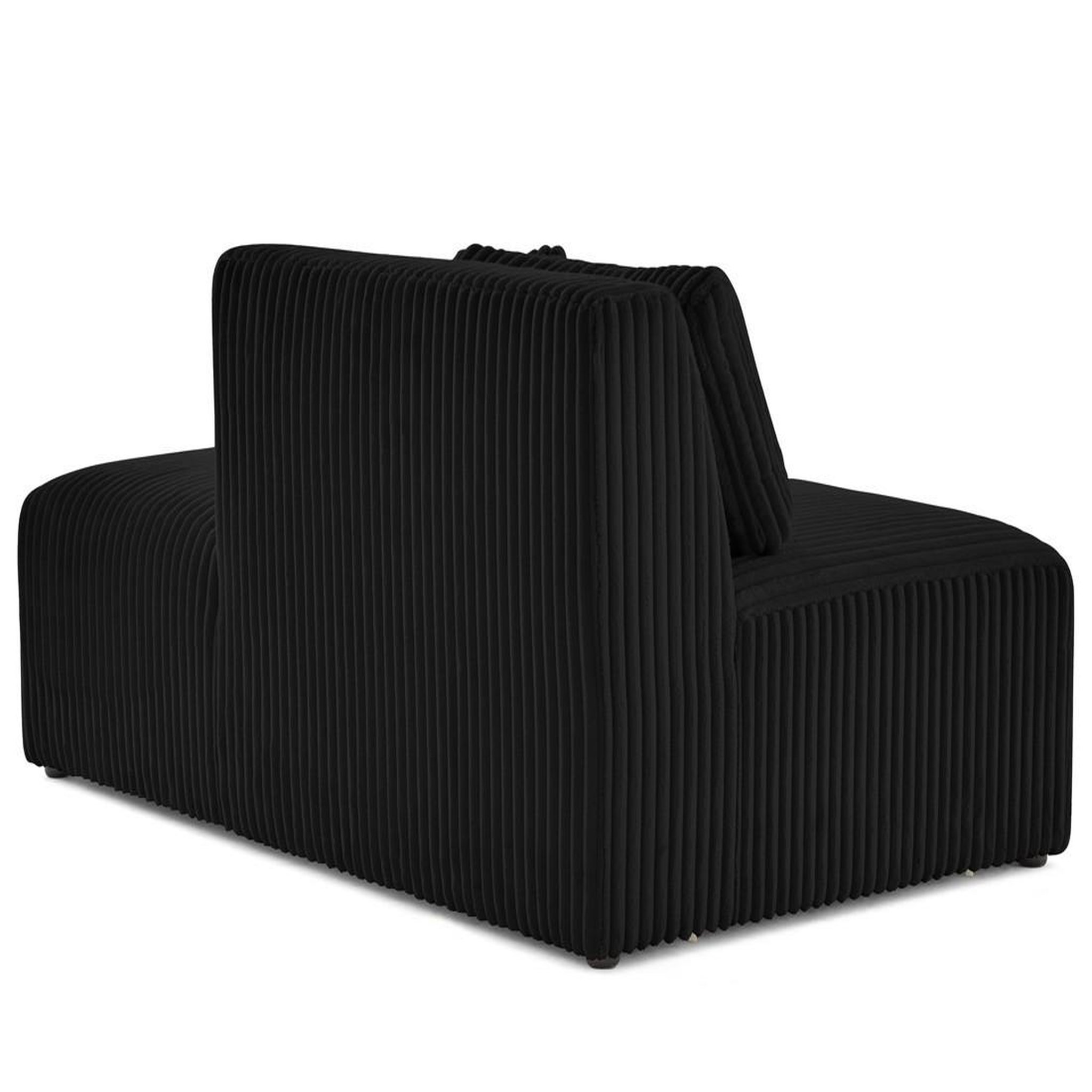 Voir la diapositive 3 : LISA DESIGN Victoire - module d'assise droit en velours côtelé grosses côtes