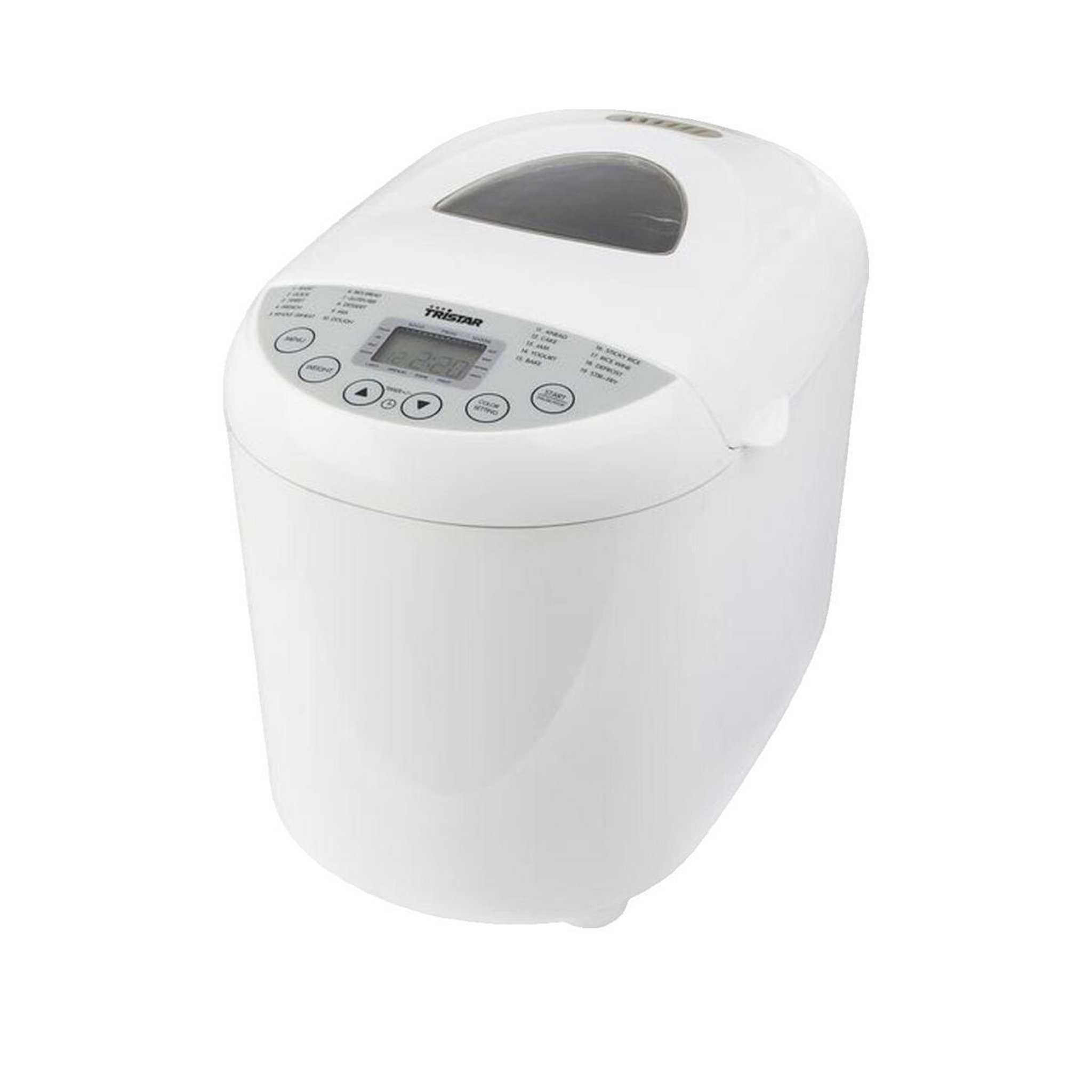 Voir la diapositive 3 : TRISTAR Machine à pain Tristar BM-4586 blanche avec écran LCD