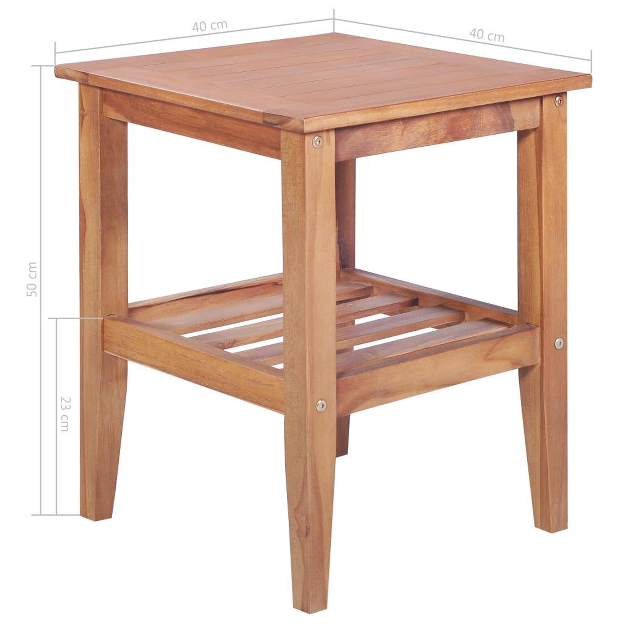 Voir la diapositive 6 : VIDAXL Table basse 40x40x50 cm carree teck solide