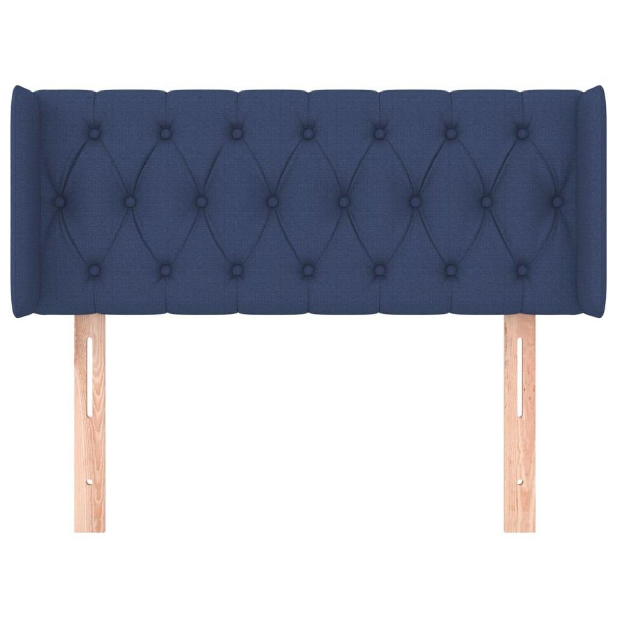 VIDAXL Tete de lit avec oreilles Bleu 103x16x78/88 cm Tissu