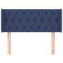 Voir la diapositive 3 : VIDAXL Tete de lit avec oreilles Bleu 103x16x78/88 cm Tissu