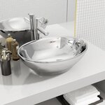 VIDAXL Lavabo 40  x 33 x 13,5 cm Ceramique Argente