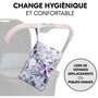 Voir la diapositive 2 : HAUCK Pochette à langer Change N Walk Floral Gris
