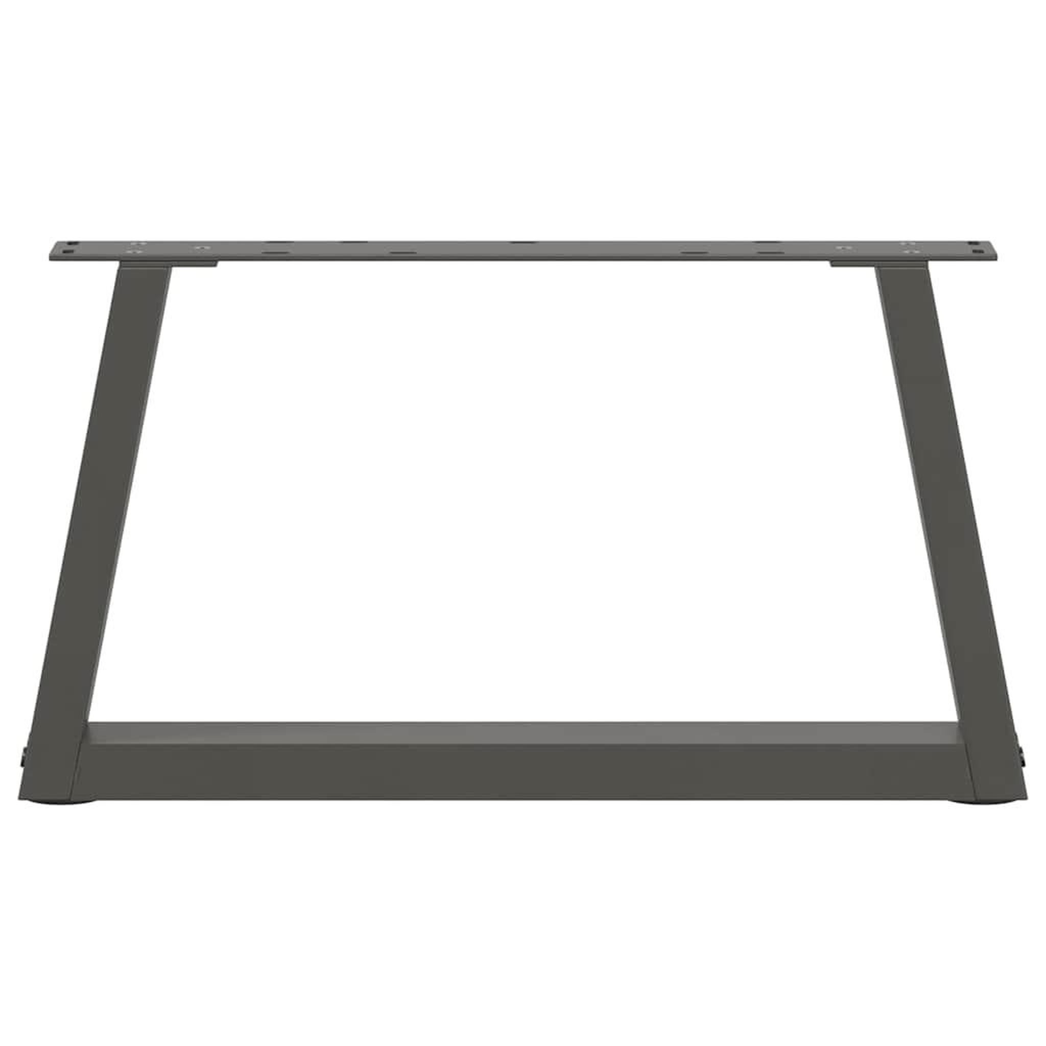 Voir la diapositive 5 : VIDAXL Pieds de table a manger forme V 2 pcs anthracite 70x(30-31,3)cm