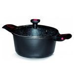 BAUMALU Faitout aluminium anti-adhésif 24cm + couvercle - 383606