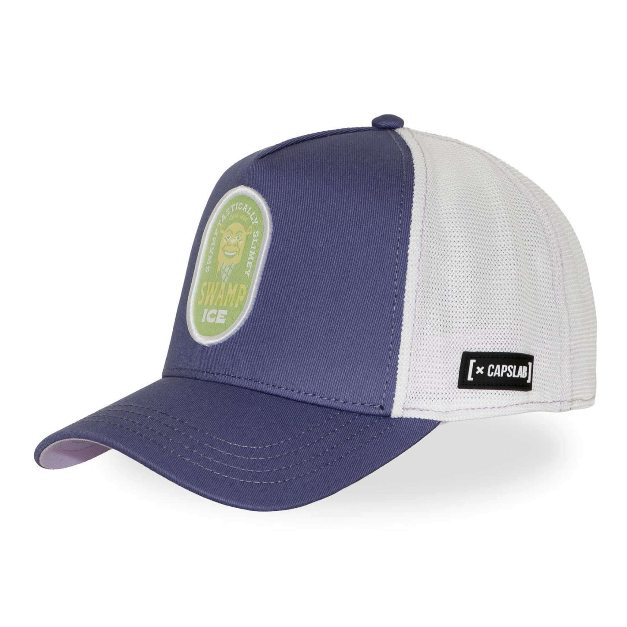 CAPSLAB Casquette trucker premium avec filet shrek power. Coloris disponibles : Violet