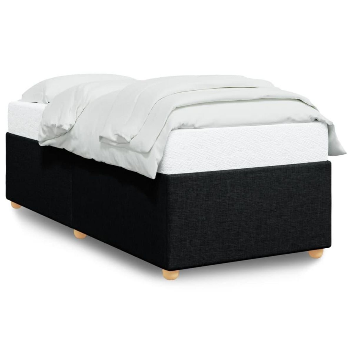 VIDAXL Cadre de lit sans matelas noir 90x190 cm tissu
