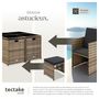 Voir la diapositive 4 : tectake Salon de jardin pour 4 à 8 personnes marron naturel