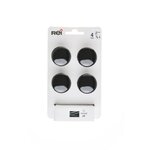 CENTRALE BRICO Lot de 4 boutons de meuble Rond zamak peint H.27 x l.33 x P.33 mm