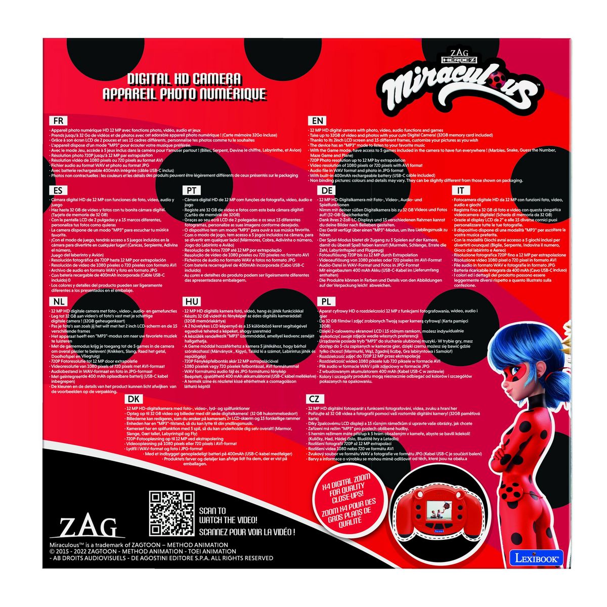 Lexibook Starcam  Appareil photo numérique HD Miraculous