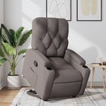 VIDAXL Fauteuil inclinable taupe tissu