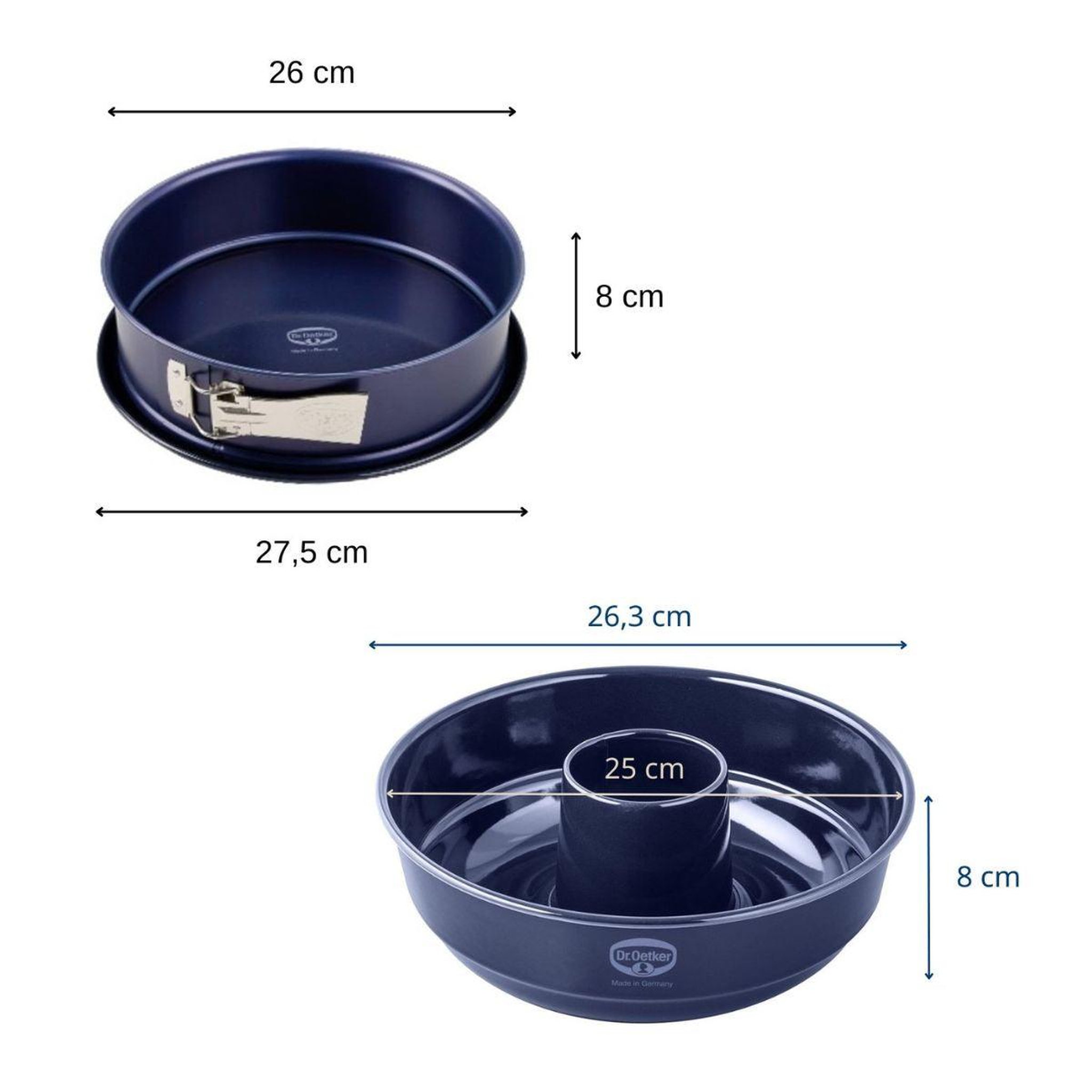 Voir la diapositive 3 : DR.OETKER Set de moule à charnière 26 cm et moule à savarin 26 cm dr. Oetker back liebe