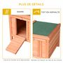 Voir la diapositive 6 : PAWHUT Clapier de sol niche enclos pour lapin porte rampe verrouillable 2 en 1 toit ouvrant bitumé bois sapin pré-huilé