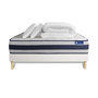 Voir la diapositive 2 : ACTISOM Pack prêt à dormir matelas Latex et Mémoire de forme ACTILATEX ERGO 180x200 cm + sommier KIT blanc + 2 oreillers + couette