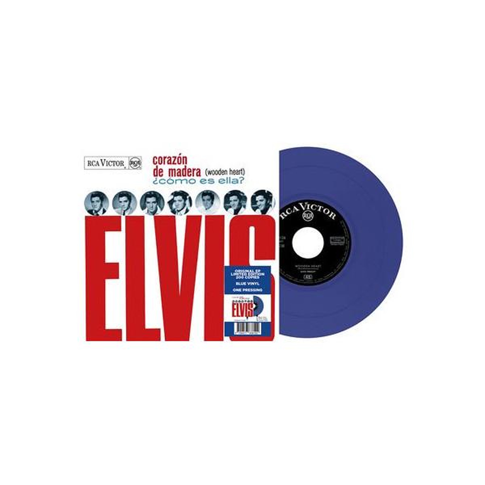 Elvis Corazón de Madera Édition Limitée Espagnole Vinyle Bleu