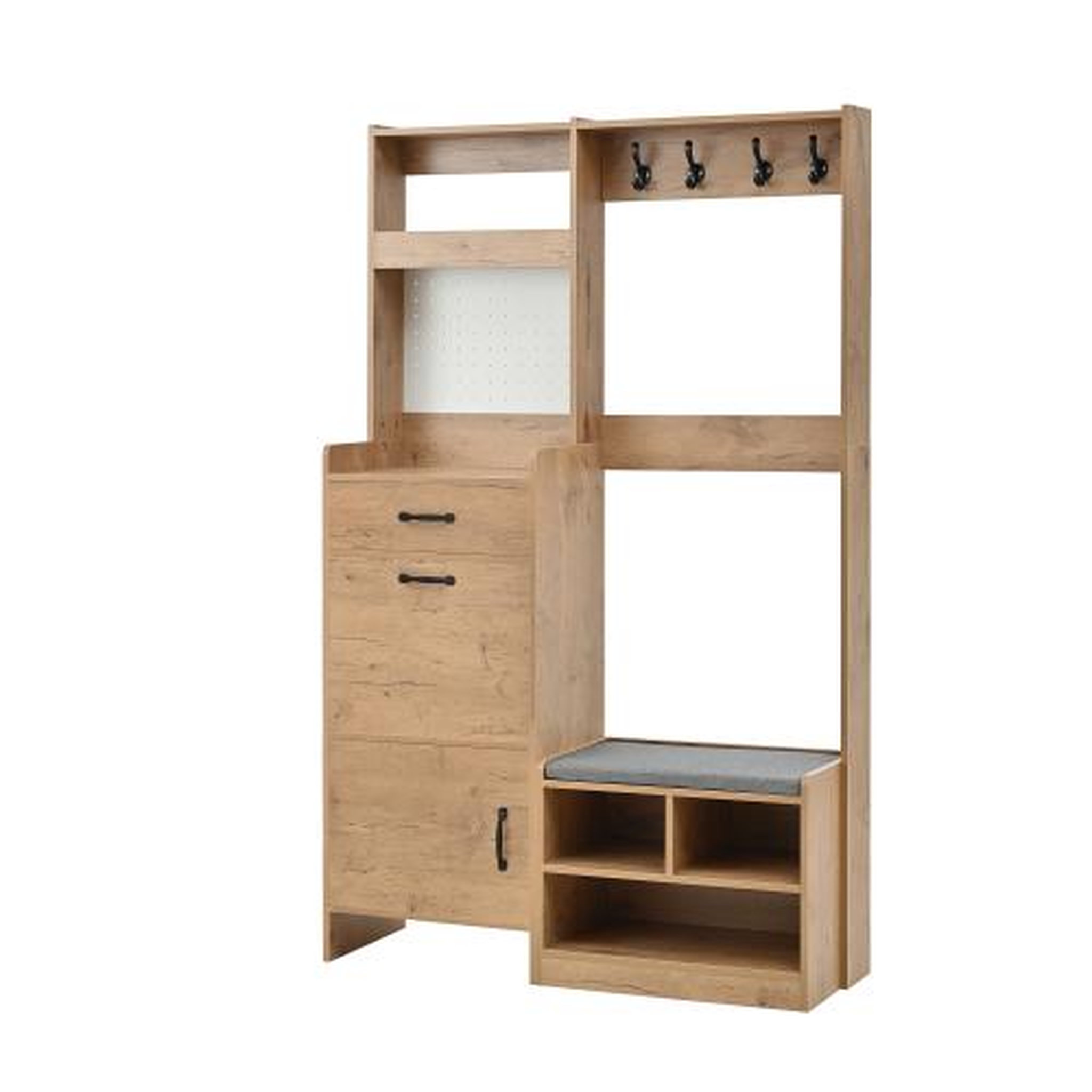 Voir la diapositive 6 : MERAX Vestiaire d'entrée avec banc et rangement chaussures 108,5x35x180 cm