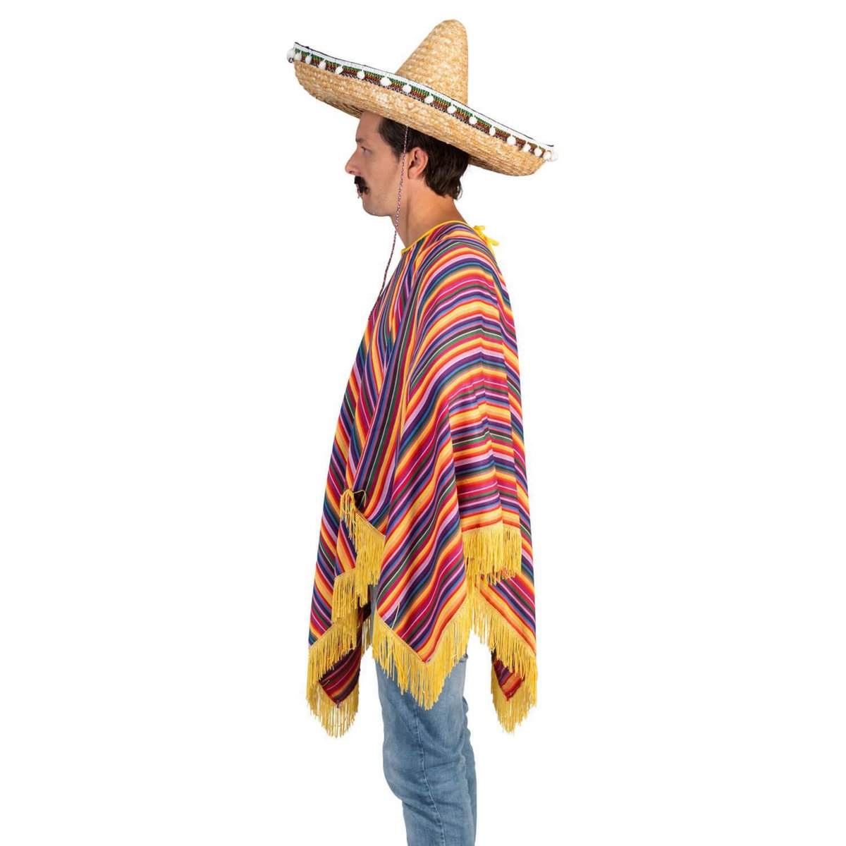 FUNNY FASHION Déguisement Poncho Tequila sunrise - Adulte