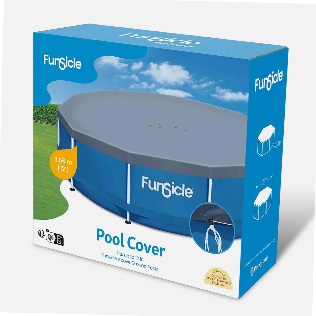 FUNSICLE Bâche pour piscine tubulaire ronde Ø 3,66m – Funsicle