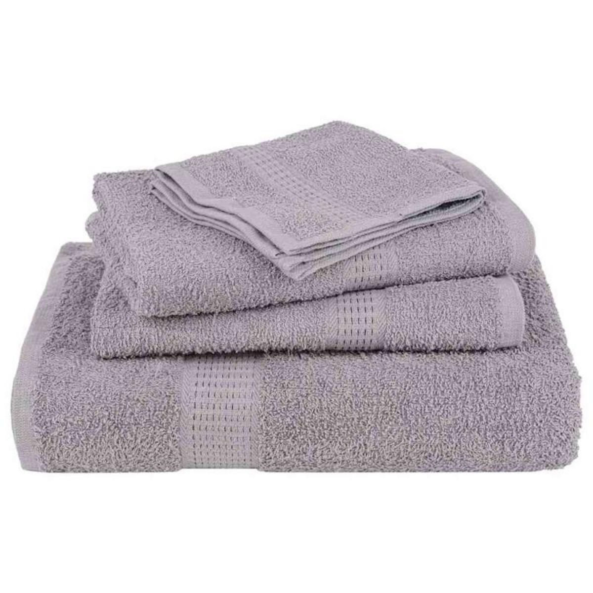 VIDAXL Serviettes de douche 2 pcs gris 70x140 cm 360 g m² 100% coton