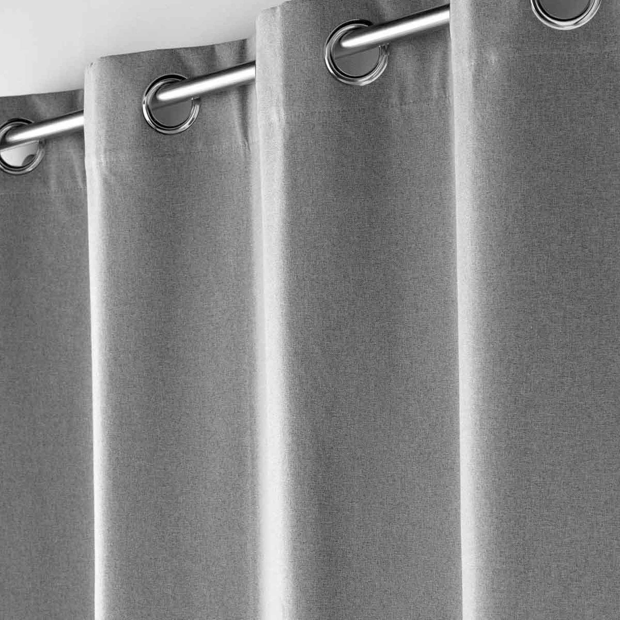 Voir la diapositive 2 : Douceur d'Intérieur Rideau occultant à œillets  occultiss  135x260cm gris