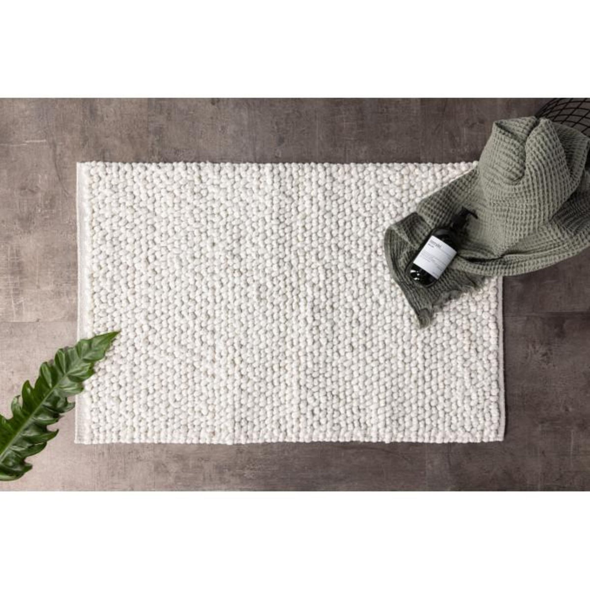 Paris Prix Tapis de Salle de Bain  Wilmer  50x80cm Blanc