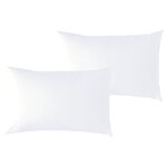 PTIT BASILE Lot x2 Taies d'oreiller bébé en coton Bio, coloris blanc. Coloris disponibles : Blanc