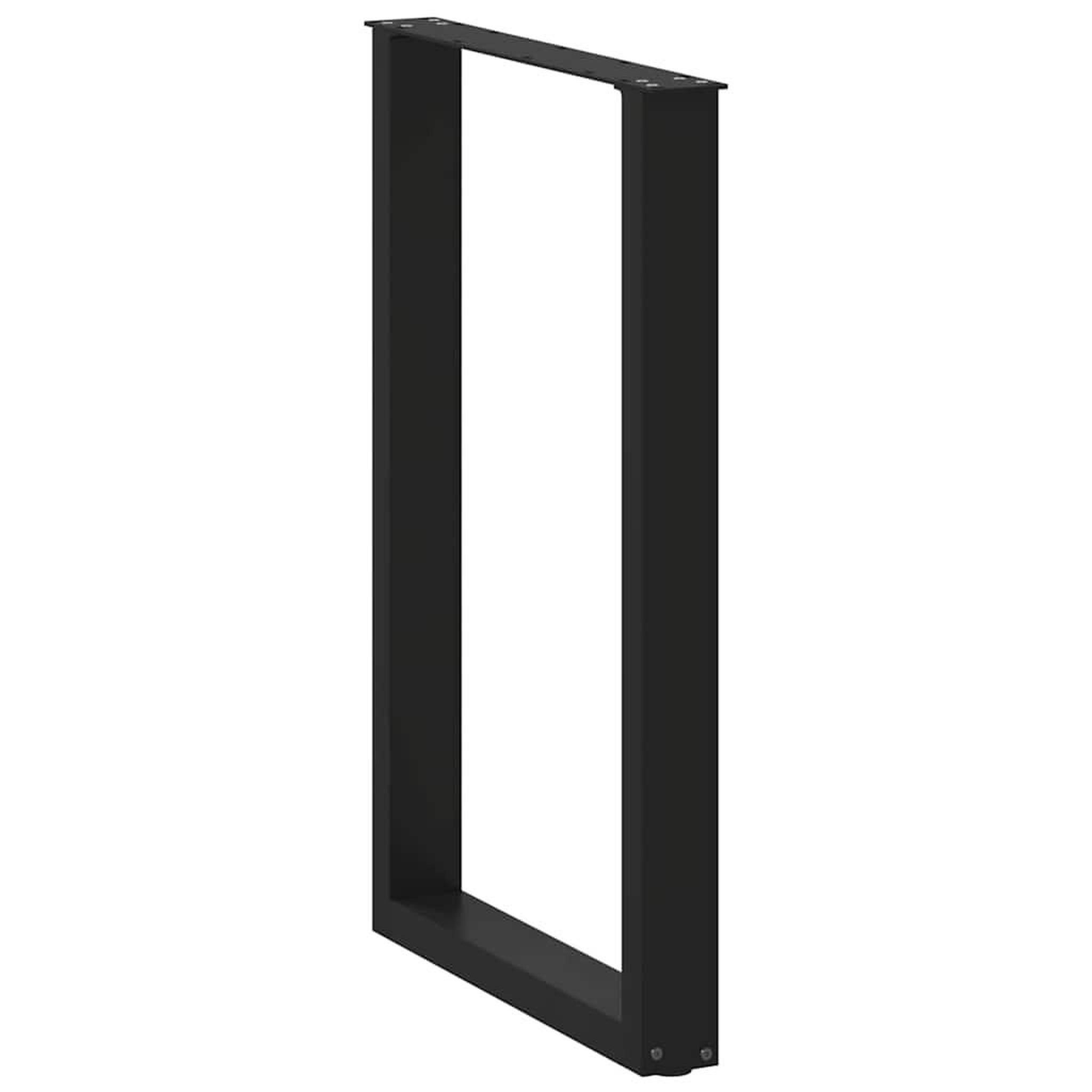 Voir la diapositive 4 : VIDAXL Pieds de table basse forme de U 2 pcs noir 60x(90-91) cm acier