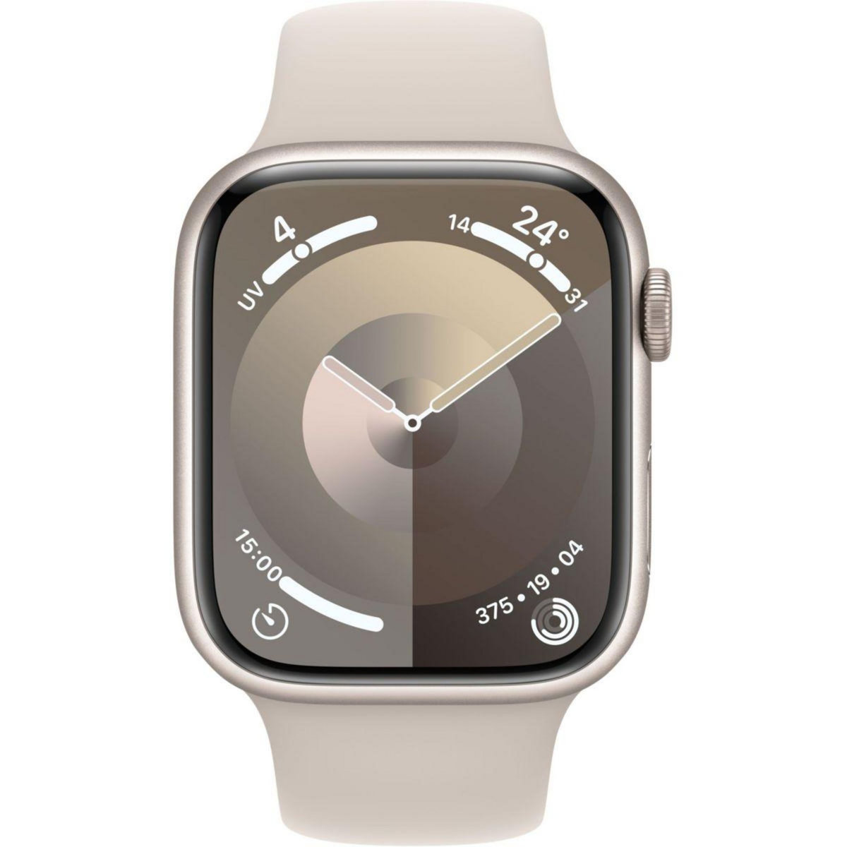 APPLE Montre connectée Serie 9 Cellular 45mm Aluminium/Lumièrestellaire S/M