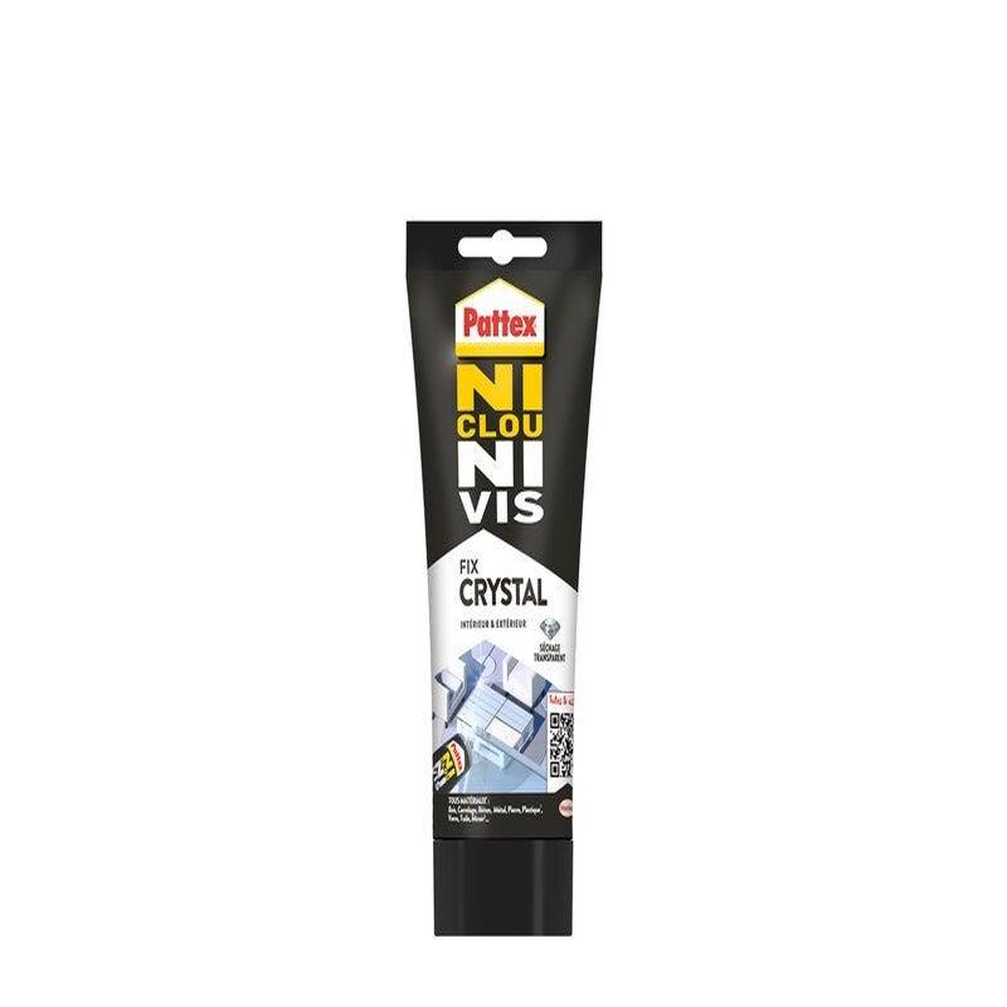 PATTEX Colle fixation int/ext polymer pattex ni clou ni vis crystal tube 208g