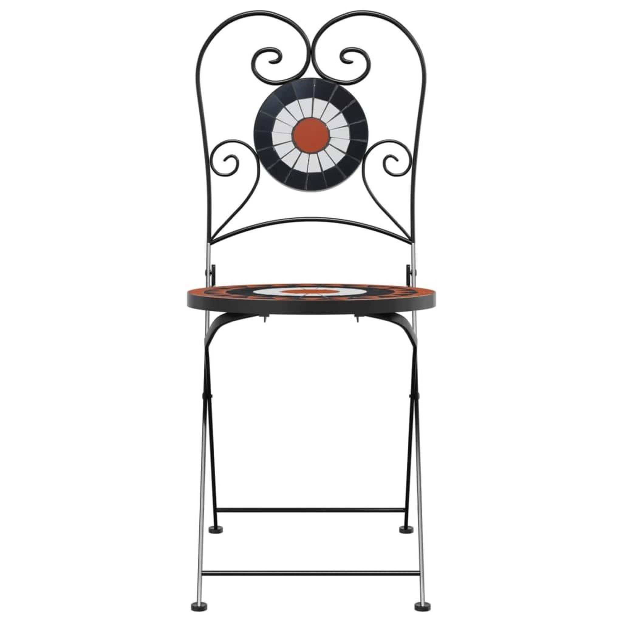 Voir la diapositive 5 : VIDAXL Chaises de bistro pliables lot de 2 terre cuite blanc ceramique