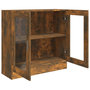 Voir la diapositive 5 : VIDAXL Armoire a vitrine Chene fume 82,5x30,5x80 cm Bois d'ingenierie