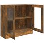 Voir la diapositive 5 : VIDAXL Armoire a vitrine Chene fume 82,5x30,5x80 cm Bois d'ingenierie