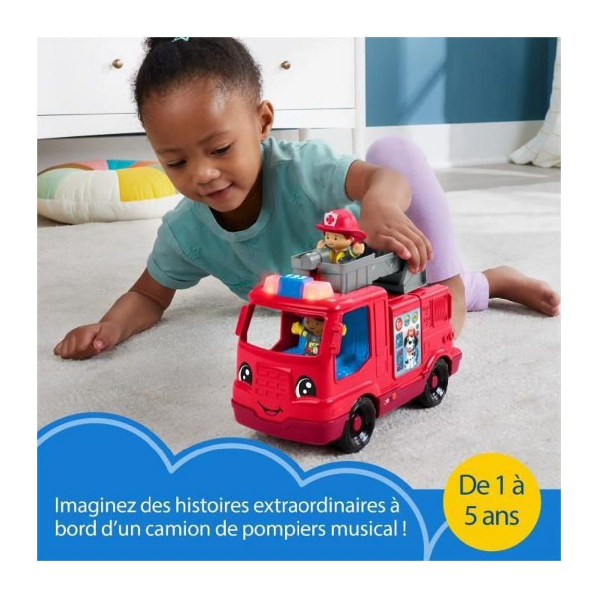 FISHER PRICE Fisher-Price-Little People-Camion de pompiers version multilingue HYR88