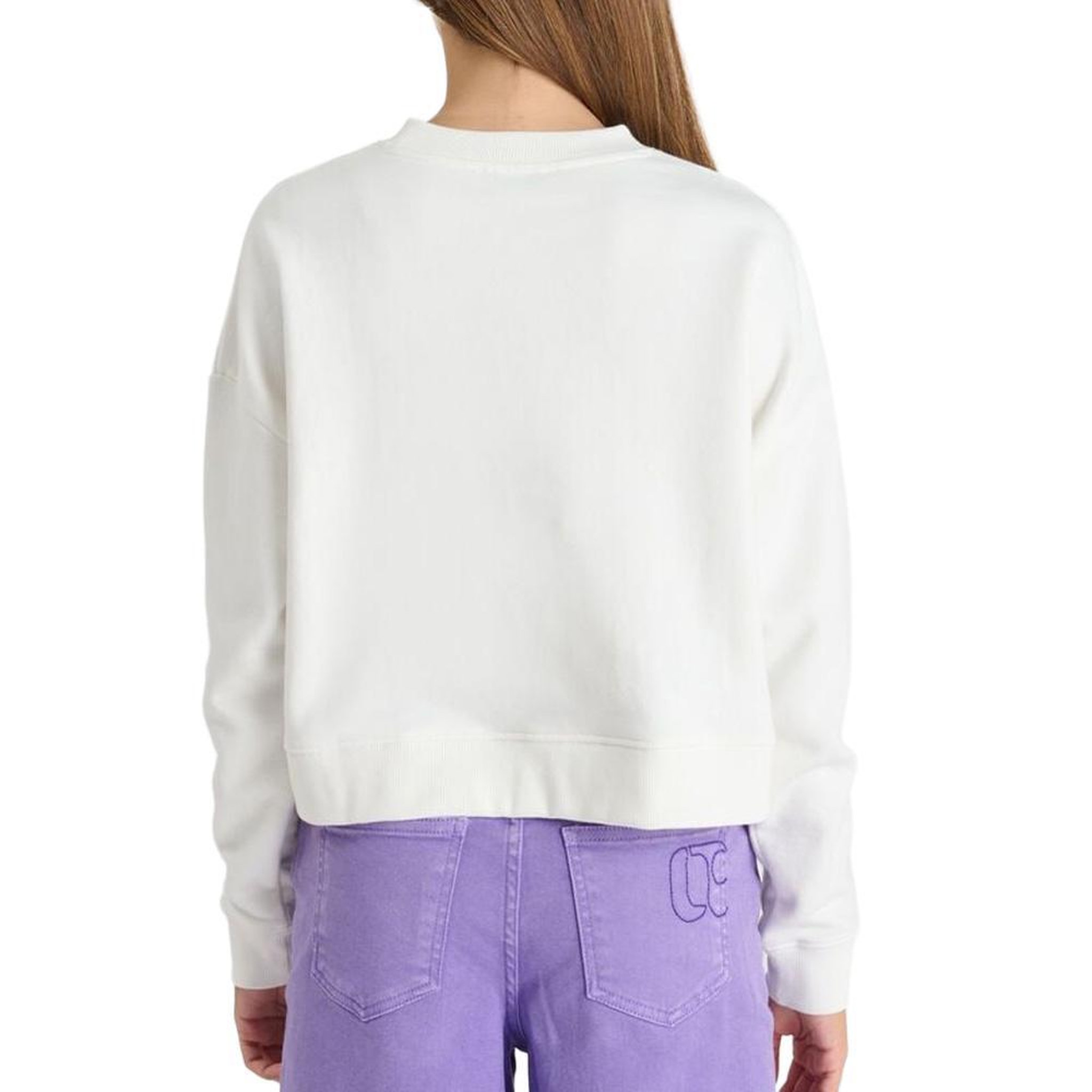 Voir la diapositive 2 : Le Temps Des Cerises Sweat Blanc/Violet Fille Le Temps Des Cerises Stephagi